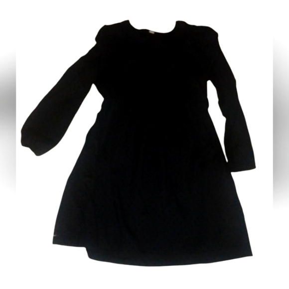 Old Navy Dresses & Skirts - Old Navy Womens Black Eyelet Long Sleeve Peasant Dress Size L Tall